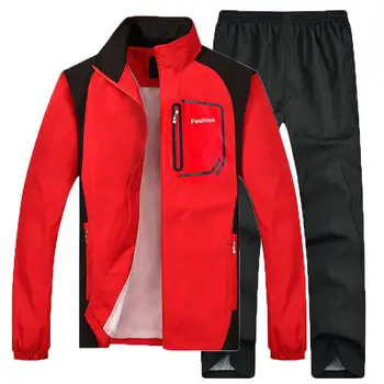 

Brand Tracksuit Men Two Piece Clothing Sets Casual Jacket+Pants 2PCS male's Track Suit Sportswear Sweatsuits men Walking hoodies