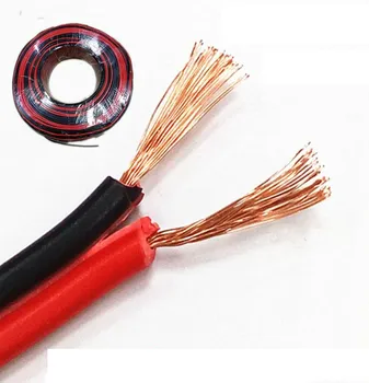 

Red black Copper Wire 2X 0.75 LED Strip Monitor Power Cable Speaker parallel Wire 10Meter