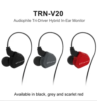 

Original Air basics TRN V20 DD+BA Hybrid In Ear Earphone HIFI DJ Monitor Running Sport Earphone Earplug Headset With 2PIN Cable