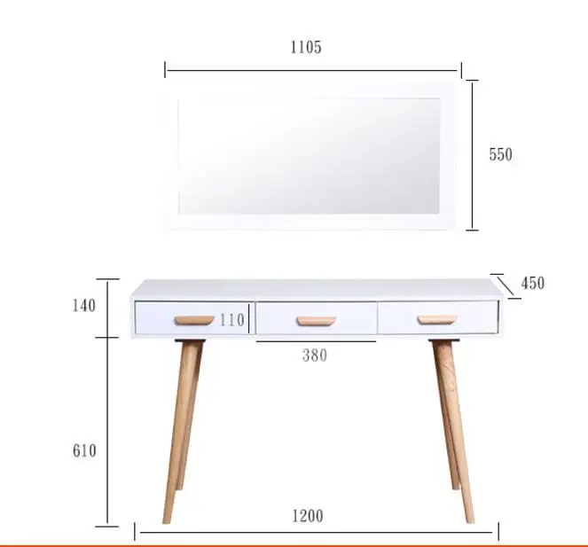 Североевропейский туалетный столик. Компьютерный стол. Макияж стол