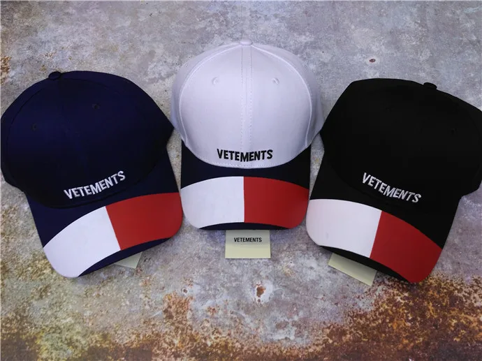 VETEMENTS 4 цвета сшивание хип хоп шляпы высокое качество буквы шапка с вышивкой VTM хлопок унисекс регулируемые новые козырьки