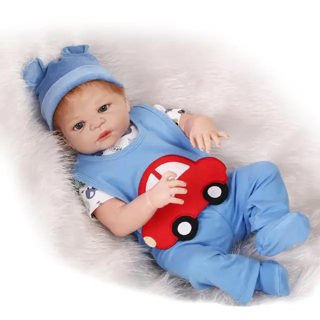 Cute 57CM 100% real Silicone baby reborn dolls boy gender