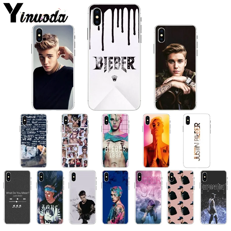 

Yinuoda Justin Bieber TPU Soft Silicone Phone Case Cover for iPhone X XS MAX 6 6S 7 7plus 8 8Plus 5 5S XR