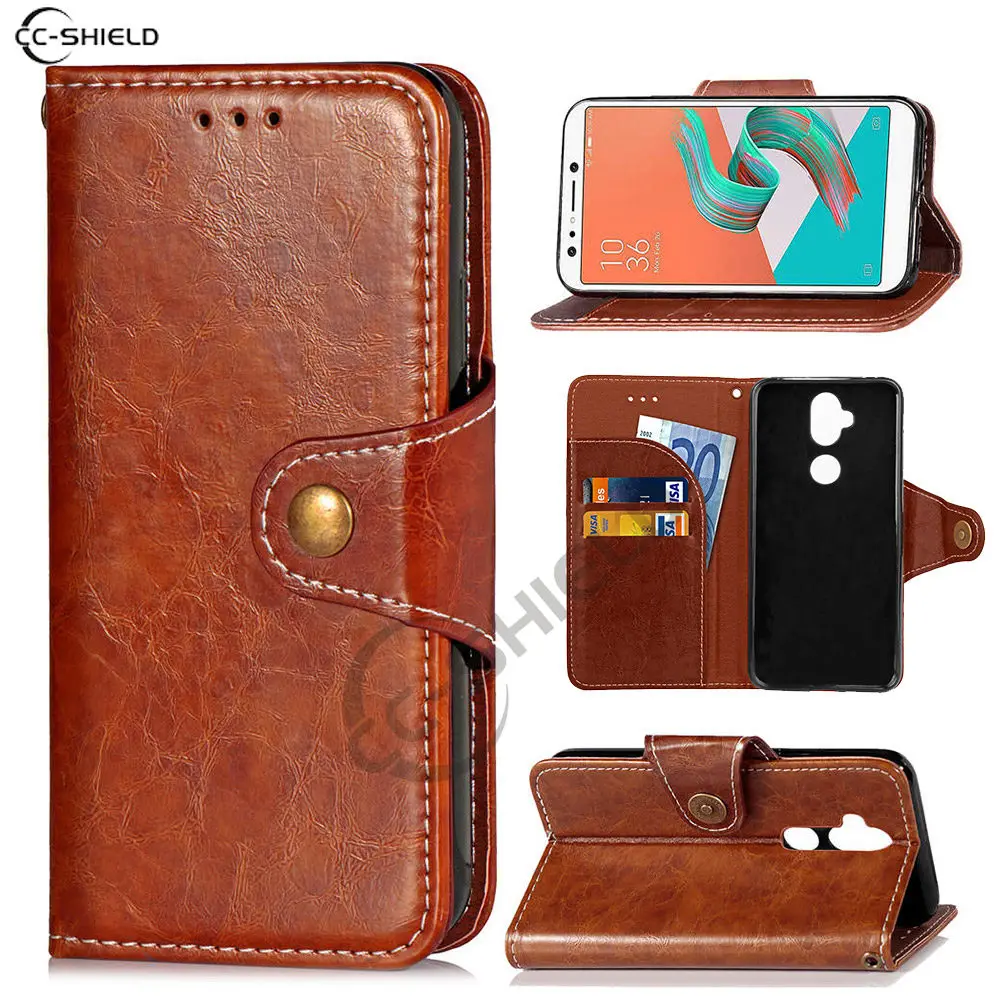 

Flip Case for ASUS ZC600KL X017D ASUS_X017D Wax Oil Business Leather Cover for ASUS ZenFone 5 Lite Selfie Pro ZC600KL Phone Case