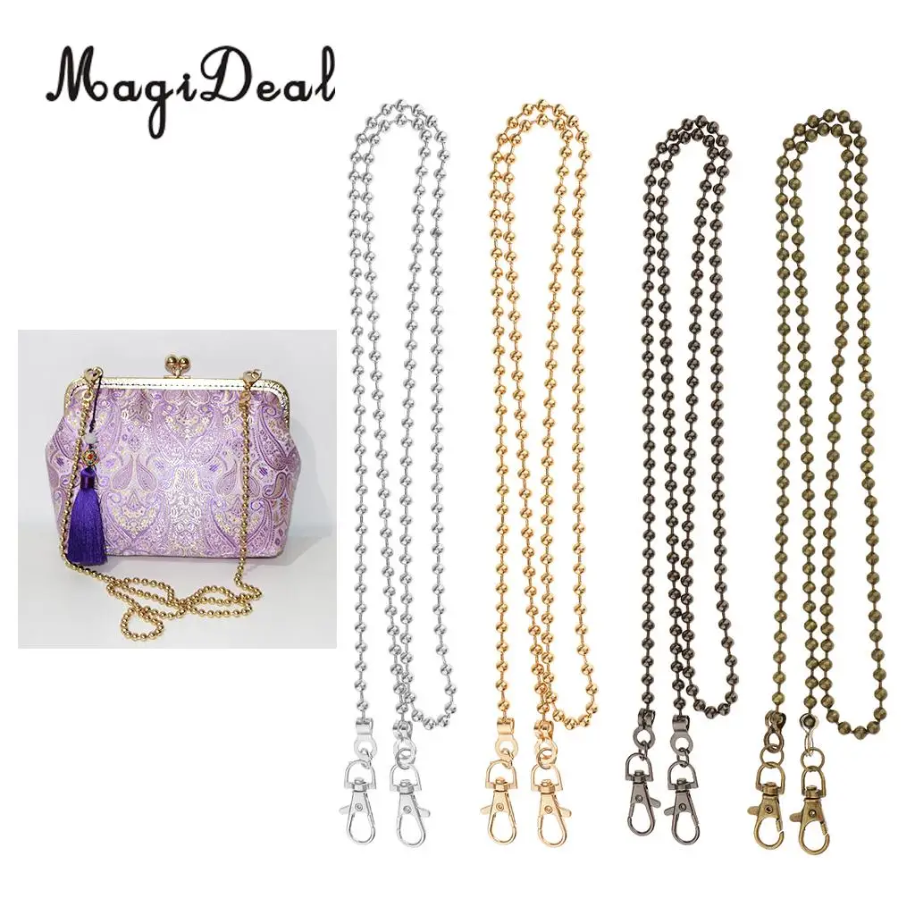 120cm / 47 Inch Alloy Bag Chain Beaded Bag Strap Handmade Shoulder Bag Chain Replacementin