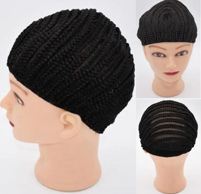 

Large Crochet Wig Cap Easy Sew In Cornrow Wig Cap For Making Wigs Stretching 52-66Cm Super Ealstic Cornrow Cap Black