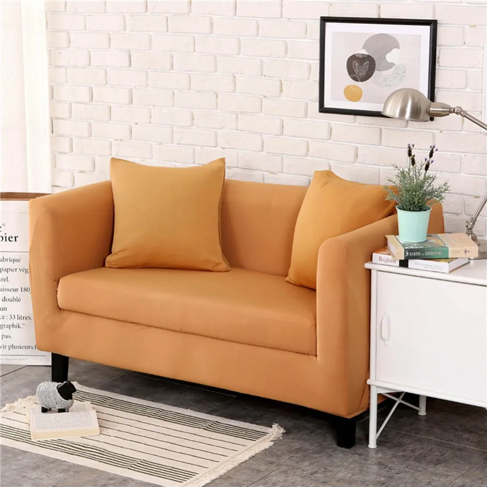 Meijuner Sofa Cover сплошной цвет эластичный чехол нескользящий тканевый диван-Чехол Набор все включено Пылезащитный для гостиной отеля