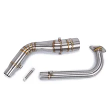Motorcycle Exhaust Pipe Scooter Front Exhaust Pipe Stainless Steel Slip-On for Yamaha NMAX155 NMAX 125