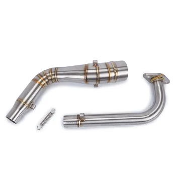 

Motorcycle Exhaust Pipe Scooter Front Exhaust Pipe Stainless Steel Slip-On for Yamaha NMAX155 NMAX 125 2015-2017