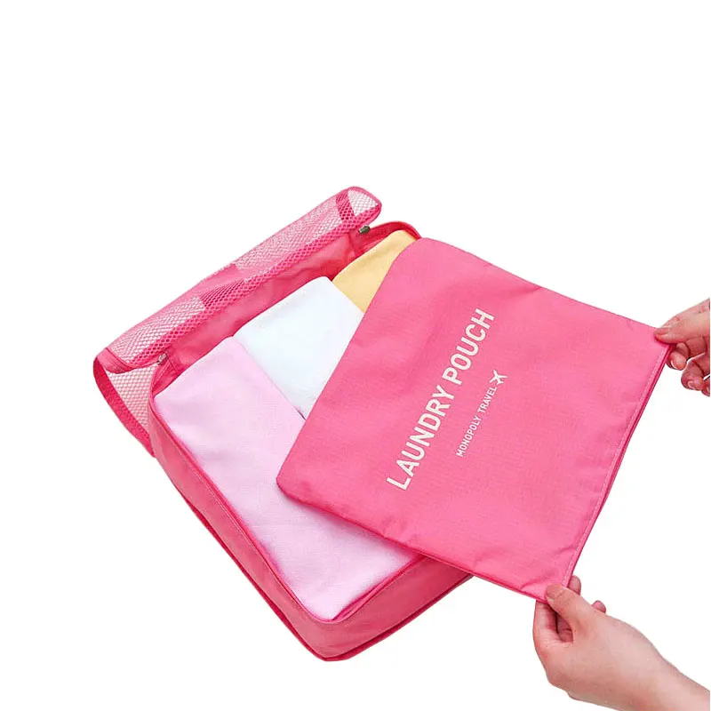 

light weight Ventilate Nylon Travel clothes Bags with mesh luggage protective covers Size M:28*30*13cm