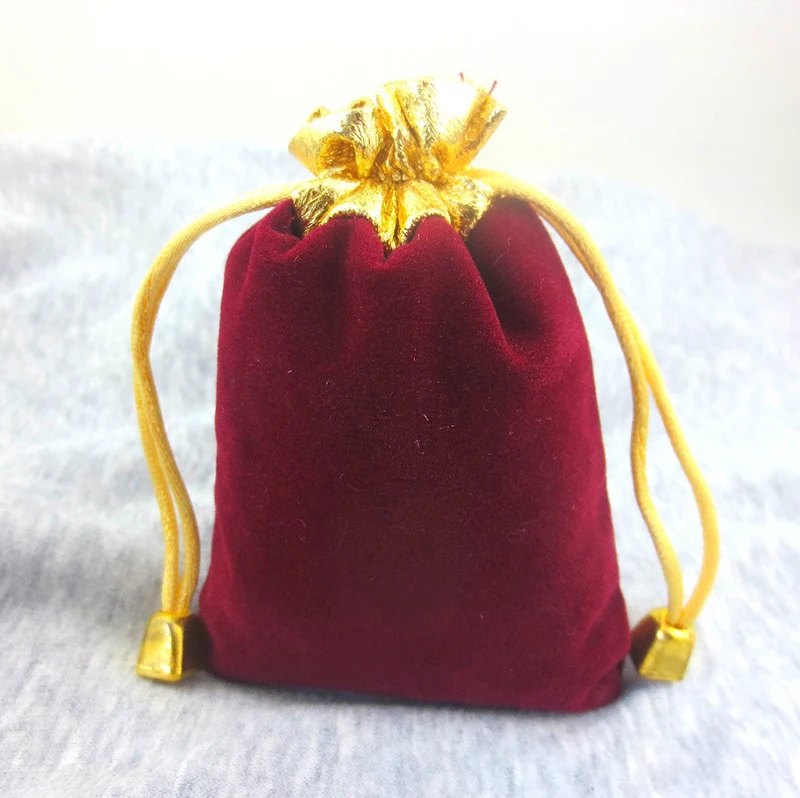 7*9 см 20 штук Пномпень красное вино ювелирные изделия бархатной сумки для упаковки подарков ручной DIY женщины Jewellery сумки фланель мешок