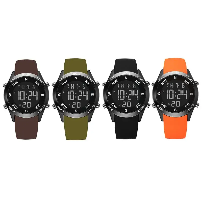 

Multi Function Electronic Wrist Watch 7 Colors Back Light LED Watch Men Waterproof Sport Watch reloj hombre