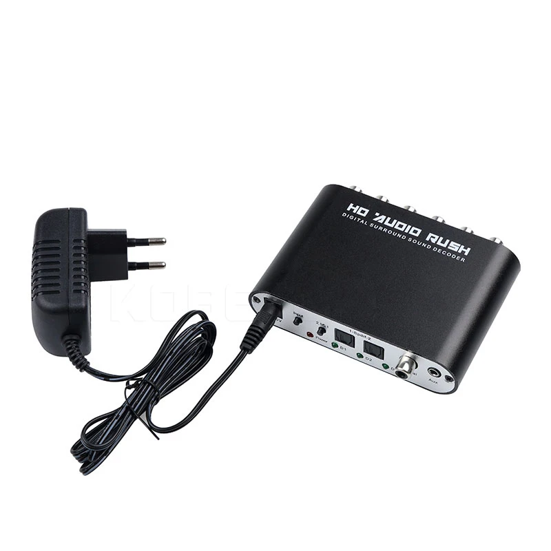 

New 5.1 AC3 DTS HD Audio Decoder Digital Sound Decoder Optical SPDIF Coaxial to 6RCA for XBOX 360 HD BOX