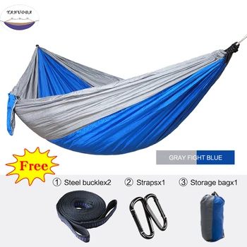 

Hammock Portable Parachute Nylon Fabric Travel Ultralight Camping Single Wide Outdoor Travel Furniture Suspension