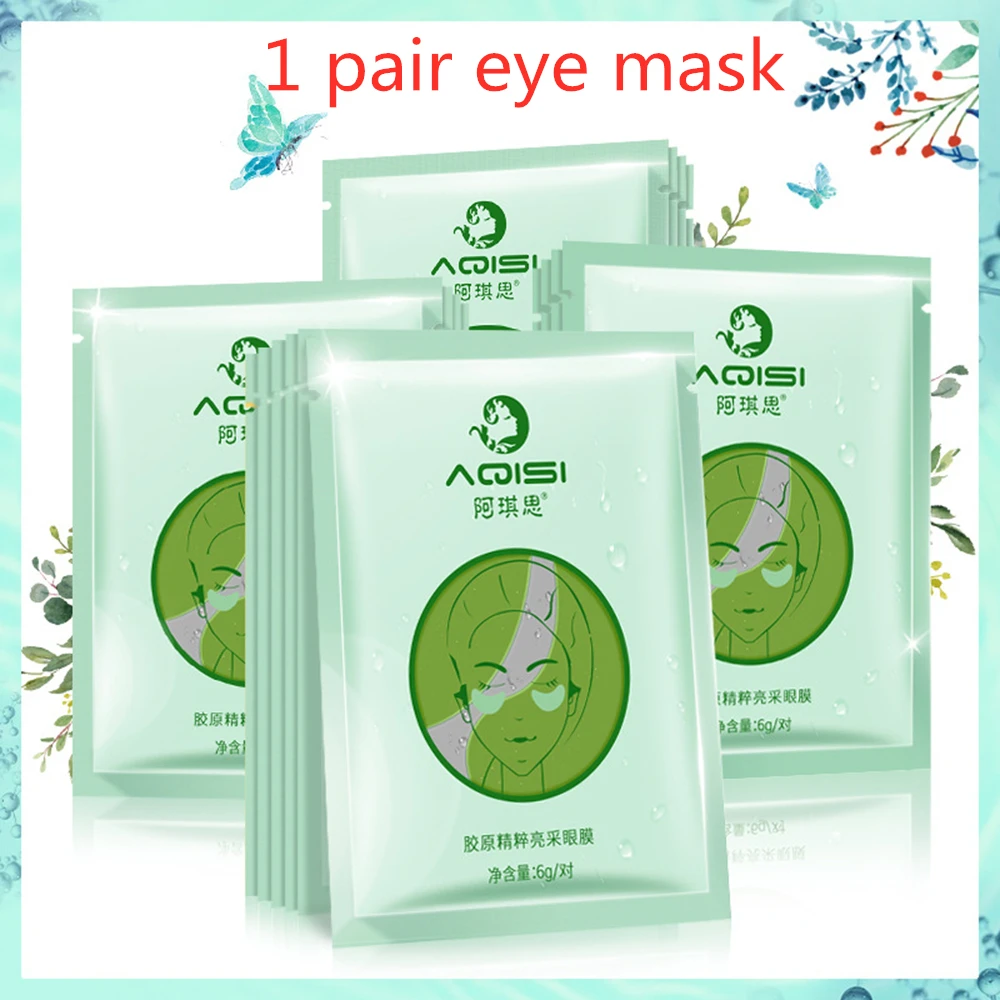 2/1 пар коллагеновая маска для глаз против отеков двойная корректирующая маска для век гелевые подушечки для глаз против морщин маска для глаз TSLM2 - Цвет: 01