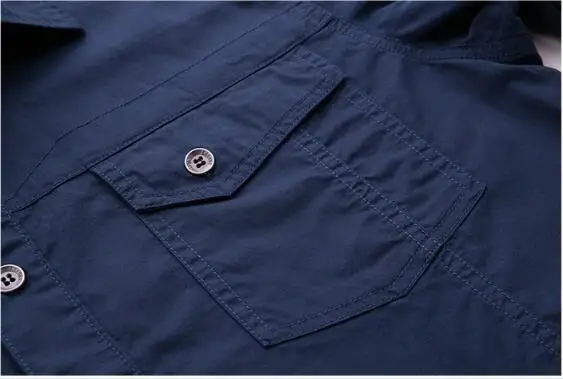 Тактические карго рубашки мужские модные брендовые повседневные рубашки армейские военные рубашки одежда размера плюс 4XL 5XL Хаки Синий