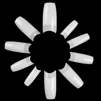 

Makartt 500pcs French Nail Tips Natural Acrylic nail tips Half Cover Fake Nails Europe Style False Nails 10 Sizes for DIY Salons