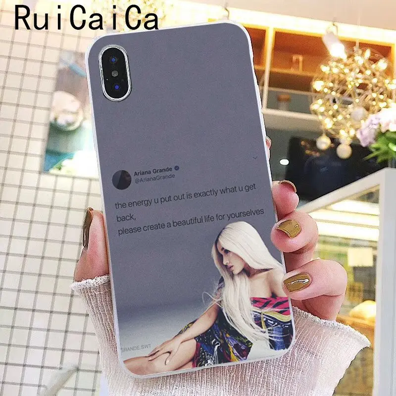 Ruicaica Ariana Grande God is a woman DIY печать рисунок чехол для телефона для iPhone 8 7 6 6S Plus X XS MAX 5 5S SE XR 10 Чехол