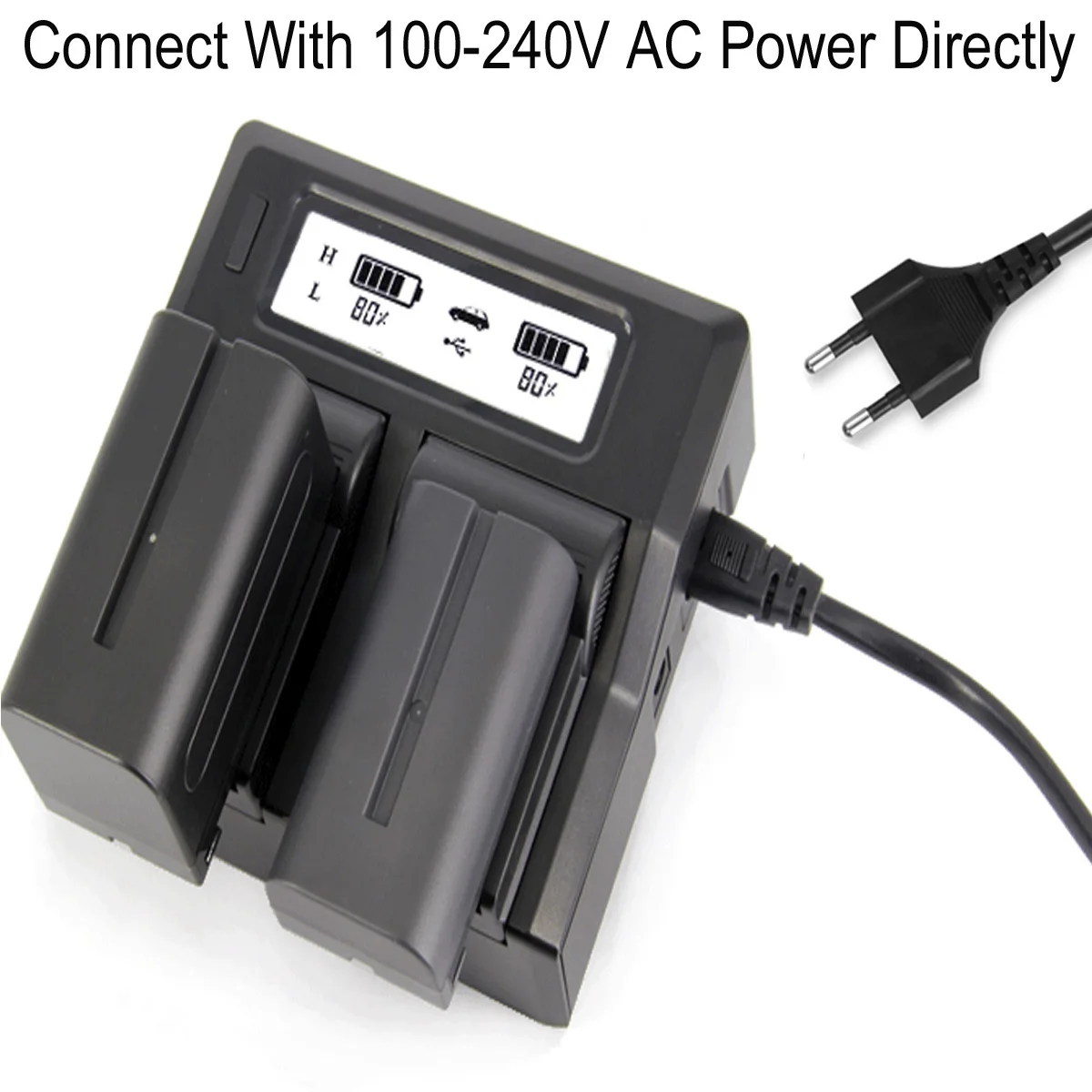 Зарядное устройство с ЖК дисплеем для Sony HXR MC1500 MC1500P MC1500E MC2000 MC2000E MC2000U MC2000N MC2500 MC2500E