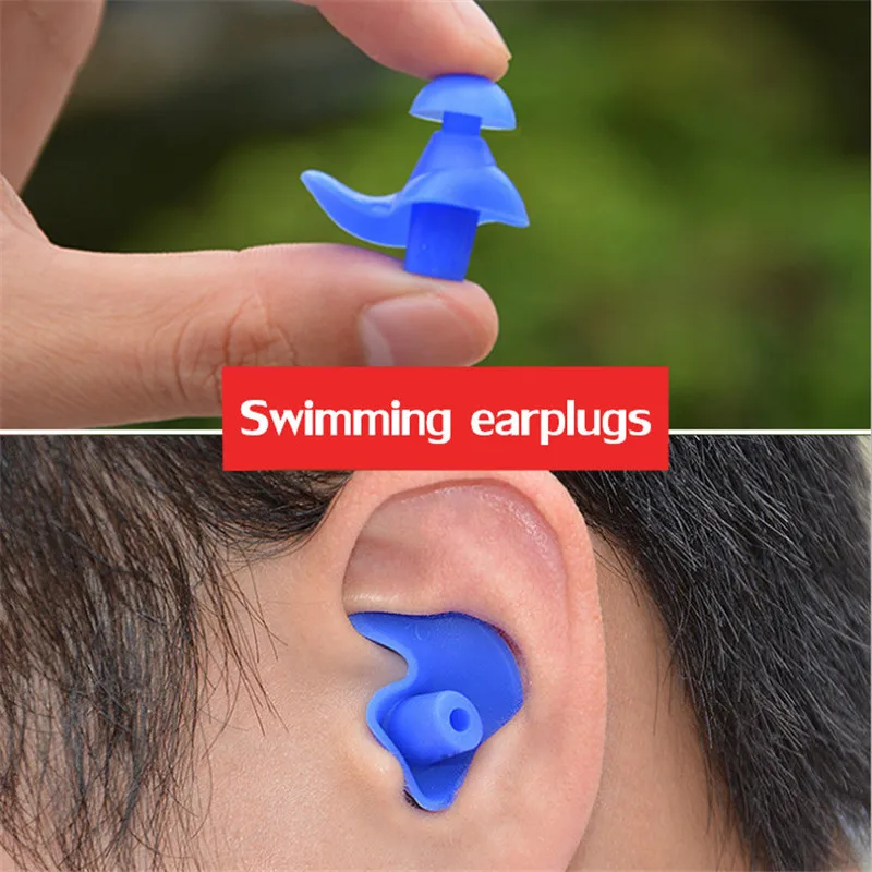 

2 pairs of soft waterproof earplugs dustproof ears environmentally friendly silicone sports earplugs diving water sports