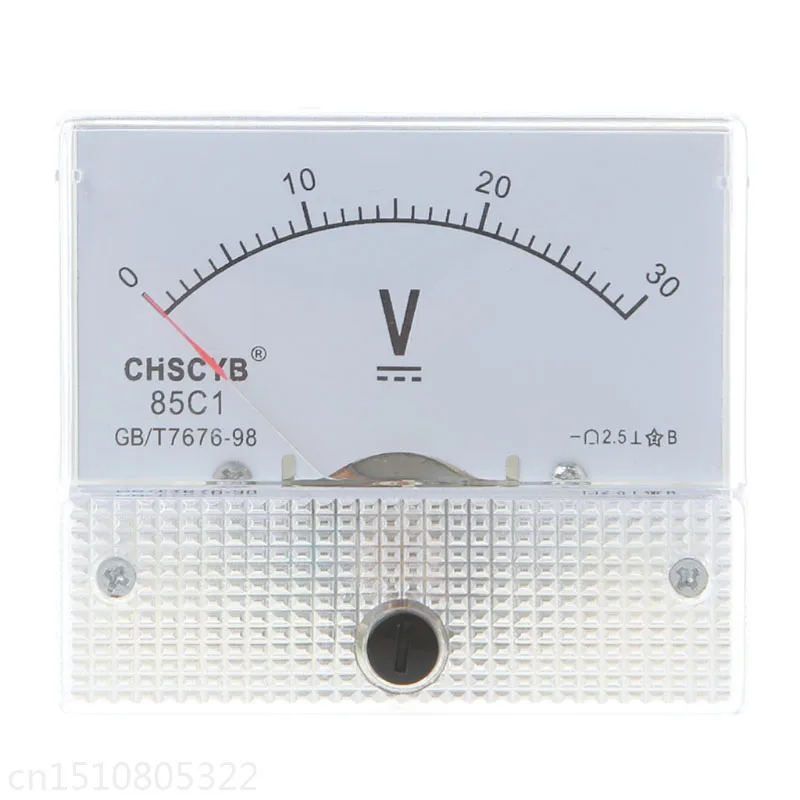 

85C1 30V Analog Panel Voltage Meter Gauge 0-30V DC Detector Tester Measurement