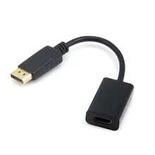 25cm Displayport Male to HDMI Female Adapter Support Audio Video DP Cable for Projector Display Laptop TV Support Drop Ship