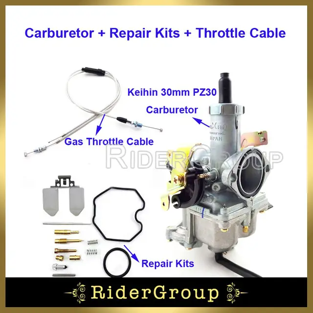 30mm PZ30 Tuning Tuned Power Jet Accelerating Pump Carburetor Repair