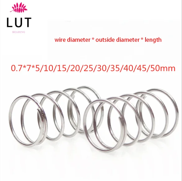 

stainless steel 10cps 304 pressure spring short compression spring Wire diameter 0.7* outside diameter 7* length 5-50