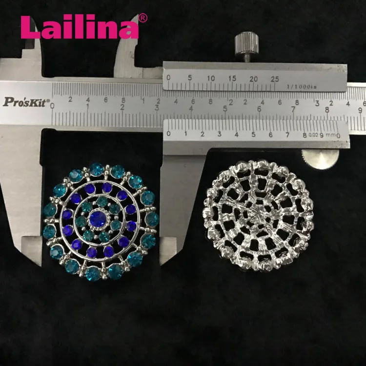 

33 мм блестящие круглые пуговицы стразы с плоской задней стороной аксессуары для одежды «сделай сам»