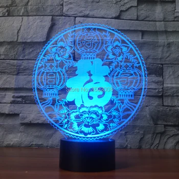 

Creative Chinese style night light 7 Changing Colors as a holiday gift or room decoration baby sleep led lamp