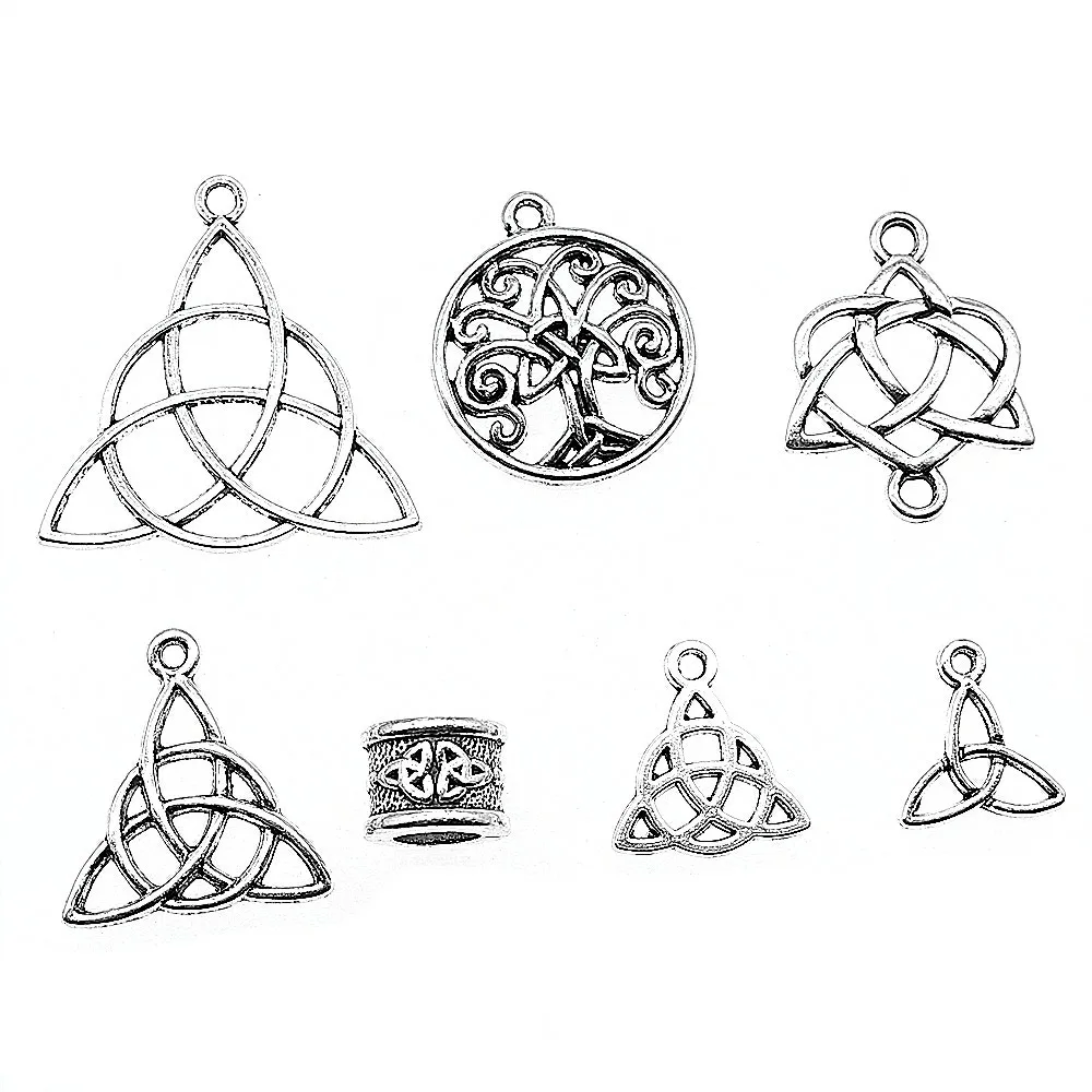 20 шт микс Triquetra Символ Подвески для изготовления ювелирных изделий Шарм браслета