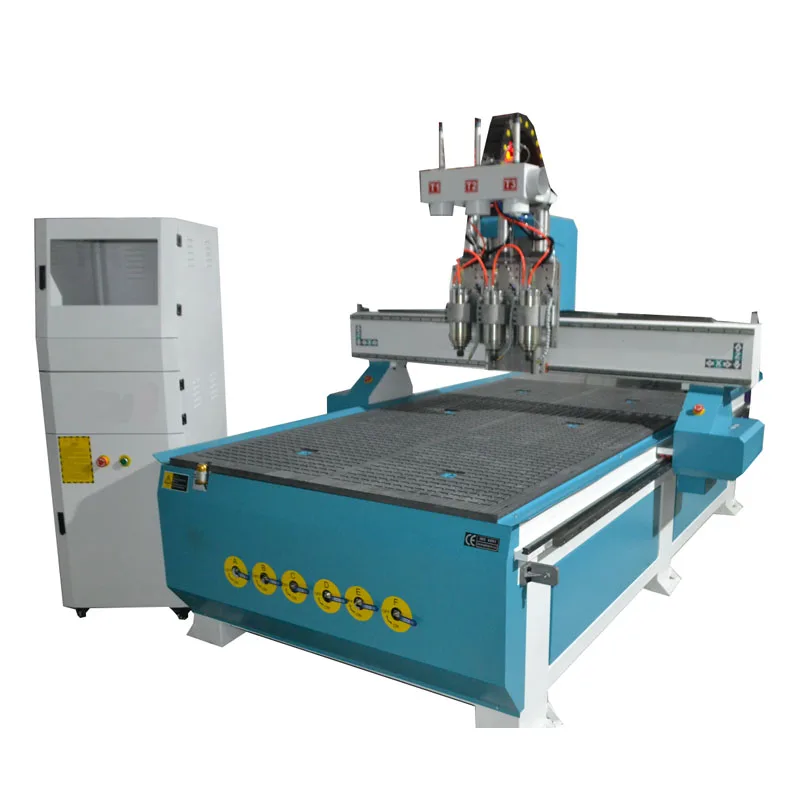 Пневматический 3 головки 1325 древесины cnc маршрутизатор машина для изготовления