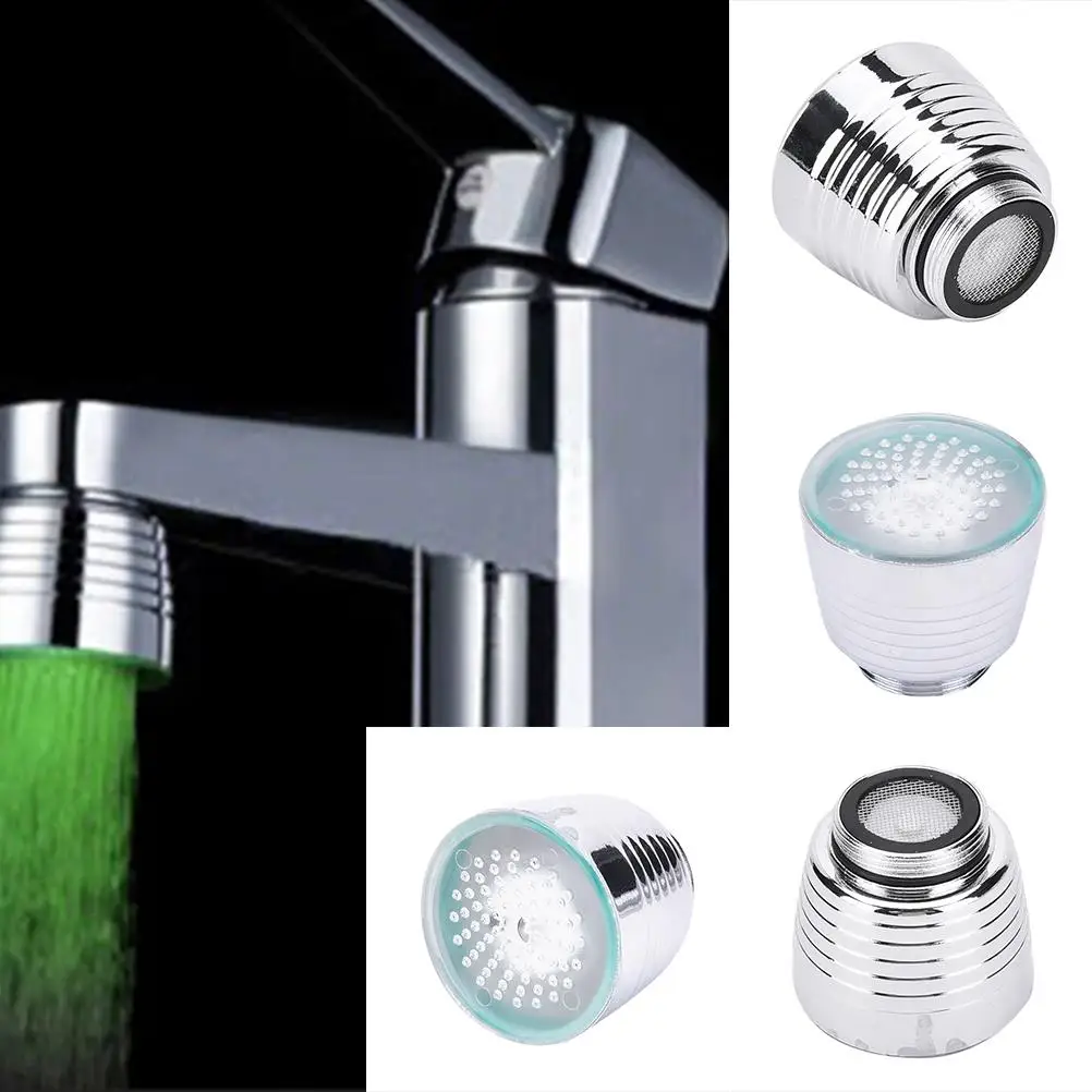 3 Colors Temperature Sensor Kitchen Water Tap Faucet RGB ...