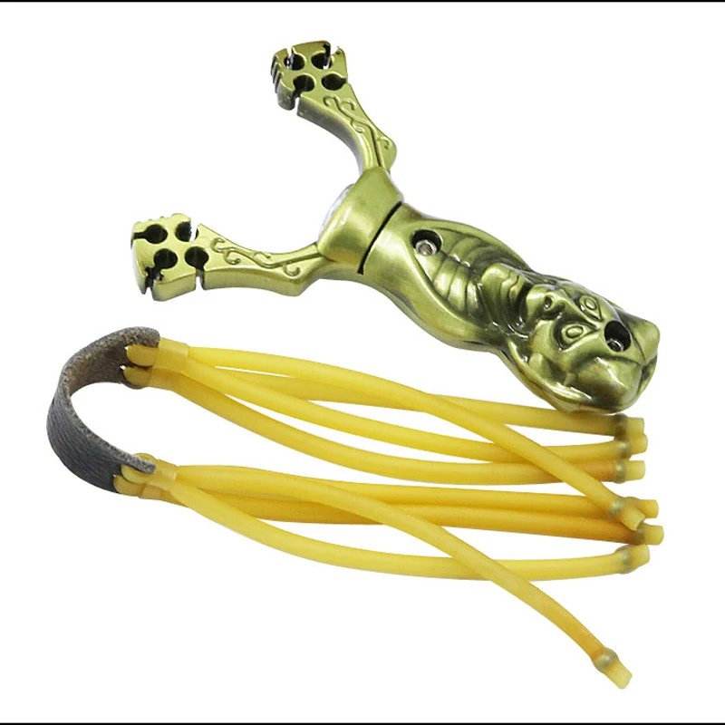 Powerful Outdoor Hunting Demon Shape Catapult Slingshot PU Leather Catapult Professional Tactical AluminiumTool Accessories