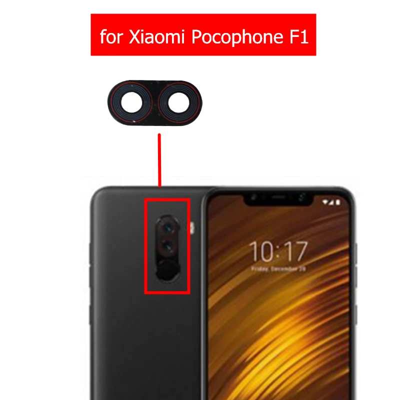 10 шт. для Xiaomi Pocophone F1 стеклянная линза для камеры задняя камера стеклянная линза с клеем Poco F1 запасные части для ремонта