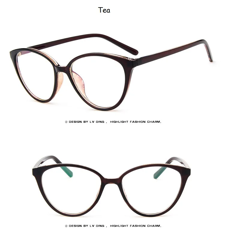Ретро милые очки кошачий глаз компьютерные оправы для женщин очки прозрачные очки для чтения PC прозрачные линзы винтажные очки