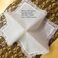 Набор из 12 модные женские туфли платки хлопок дамы платок Винтаж вышитые кружевные канты платки носовой платок для свадебные подарки