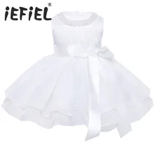 Цветок Платье для девочек-гостей на свадьбе на день рождения детям в возрасте 1 года платья для дня рождения; платье для новорожденных девочек одежда для маленьких детей; платье-пачка Детская одежда