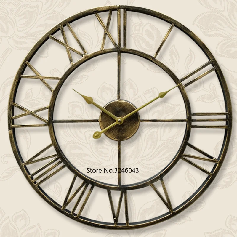  Modern minimalist wall clock Nordic living room wrought iron creative clock American fashion home b - 32965976958