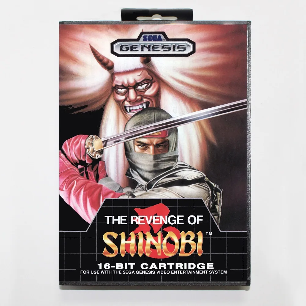 

The Revenge Of Shinobi 16 bit MD card with Retail box for Sega MegaDrive Video Game console system
