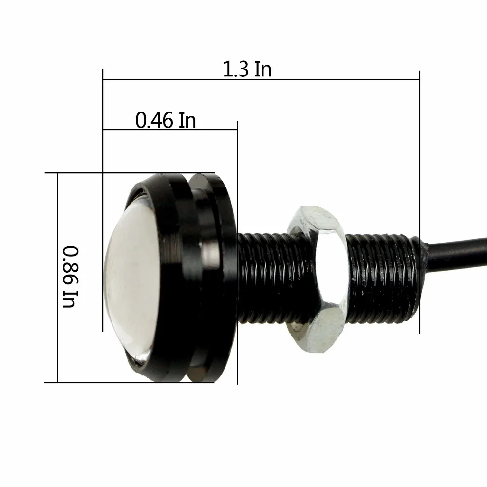 Leadtops 3 ВОДИТЬ Автомобиль DRL крючке свет автомобиль Стайлинг DIY 2.3 см 500LM Водонепроницаемый Парковка лампы Хвост водить автомобиль подсветка источник AJ