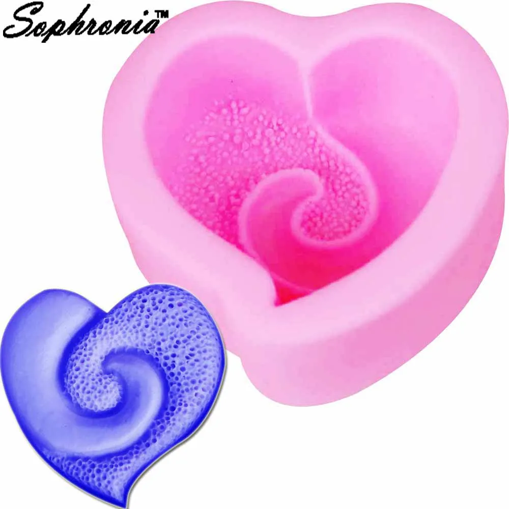 Sophronia любовь мыло силиконовая форма-сердце для свадебного торта украшения выпечки помадка форма для изготовления мыла вручную плесень инструменты m916