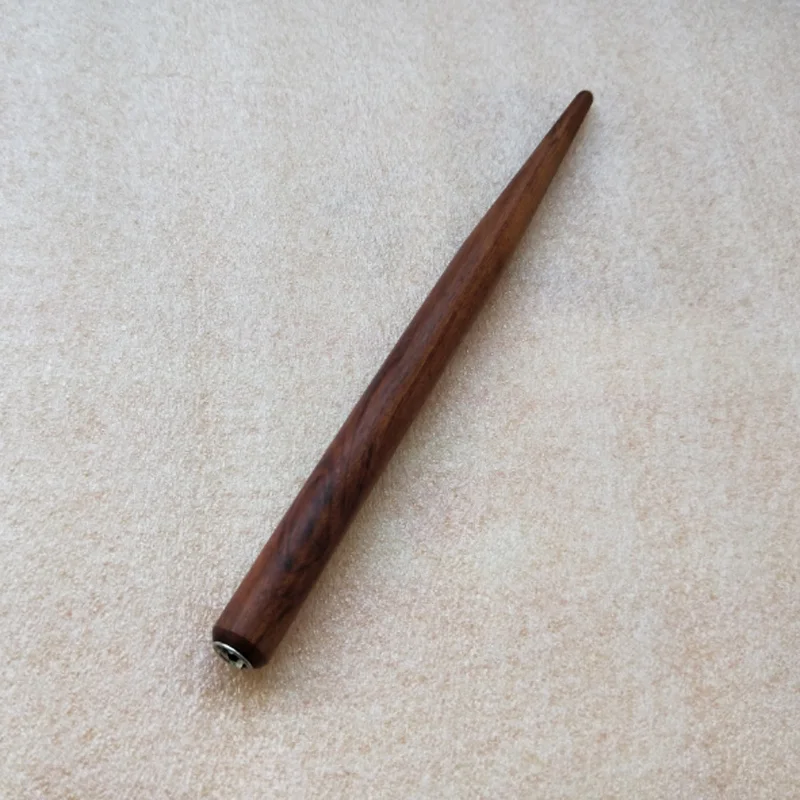 Новый ручной работы из массива дерева медной сценарий прямой DIP пера держатель Лучший подарок английский ручка для каллиграфии
