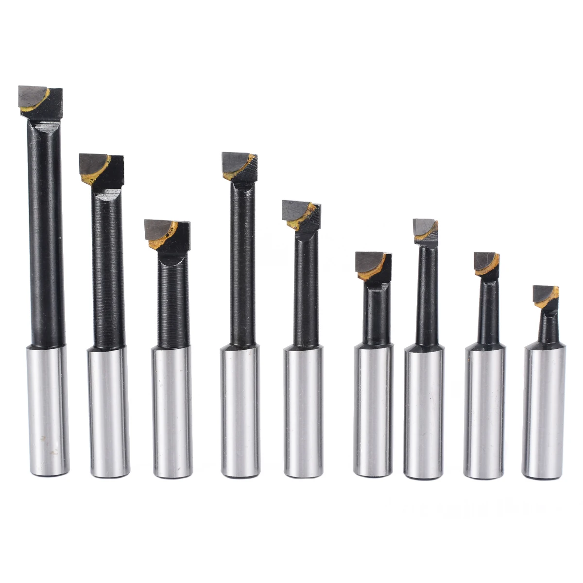 

9pcs/set Hard Alloy Carbide Tipped Bars 12mm Shank Diameter Boring Bar for 50mm Boring Head Lathe Milling Tool Accessories