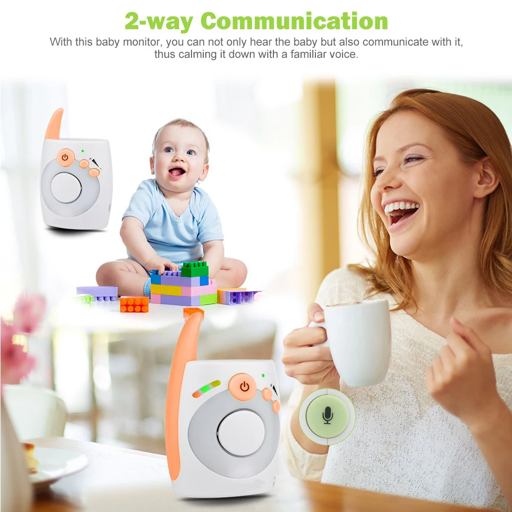 

Without Internet/WiFi Baby Radio Monitor Intercom Baby Alarm Radio bebe Nanny Baby Nanny Portable Remote Turn ON/OFF Nightlight