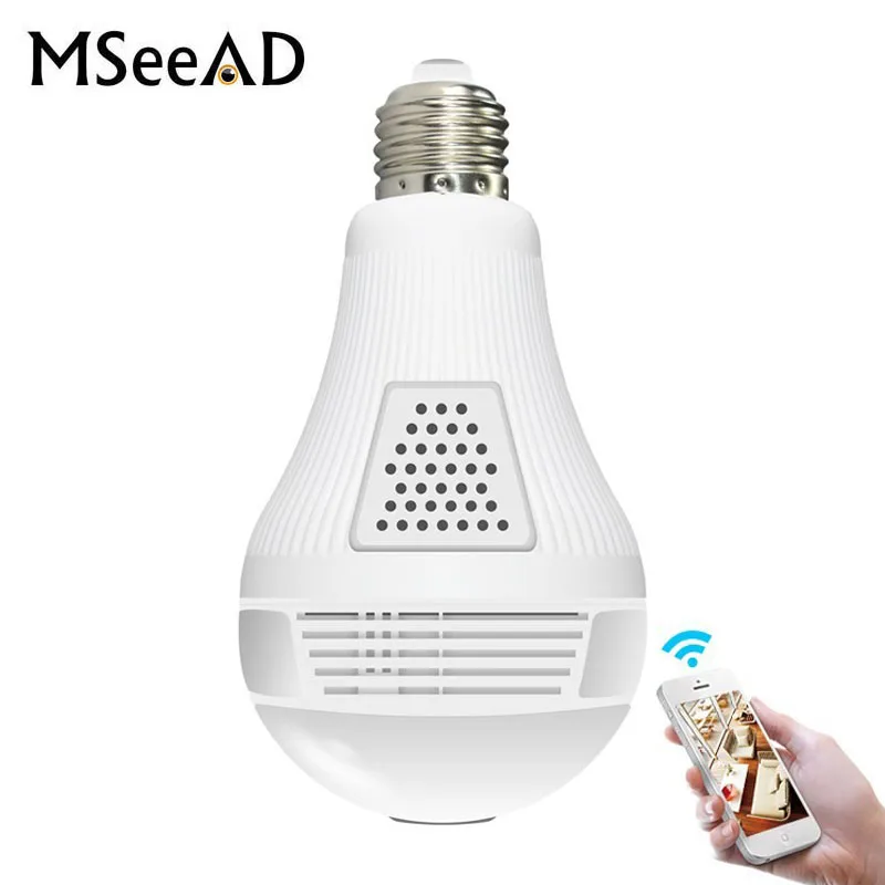 

3MP 2MP 1.3MP Wireless IP Camera Light Bulb FishEye 360 Degree 3D VR Mini Panoramic Home CCTV Security Wifi Camera IP