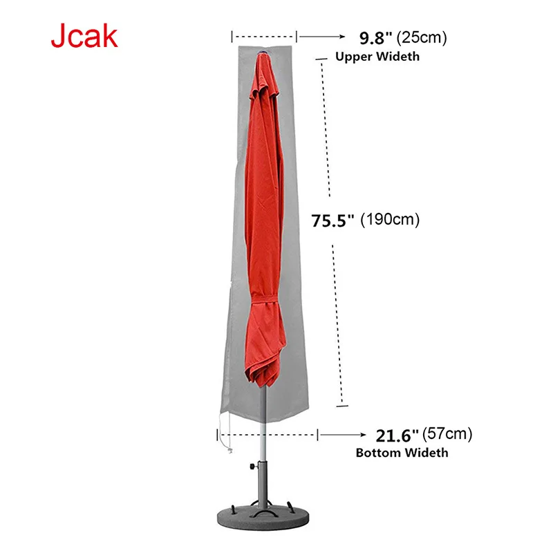 Офсетный зонтик крышка с водонепроницаемой молнией водонепроницаемый ткань садовый зонтик для патио крышка поставки 280 265 190 см - Цвет: jack
