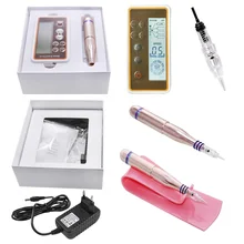 Цифровой татуировки Питание комплект машина ручка умный винт иглы бровей для губ Перманентный макияж Швейцарский двигателя комплект поставки