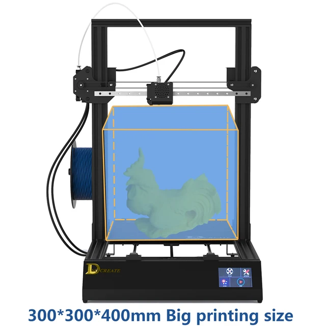 Best Price New big printing size DMSCREATE DP-X 3D Printer kit 300*300*400mm metal frame good quality high precision