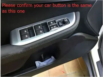 

left hand drive Matt interior console door window switch buttom cover armrest trim 4pcs for Subaru Outback 2015 2016